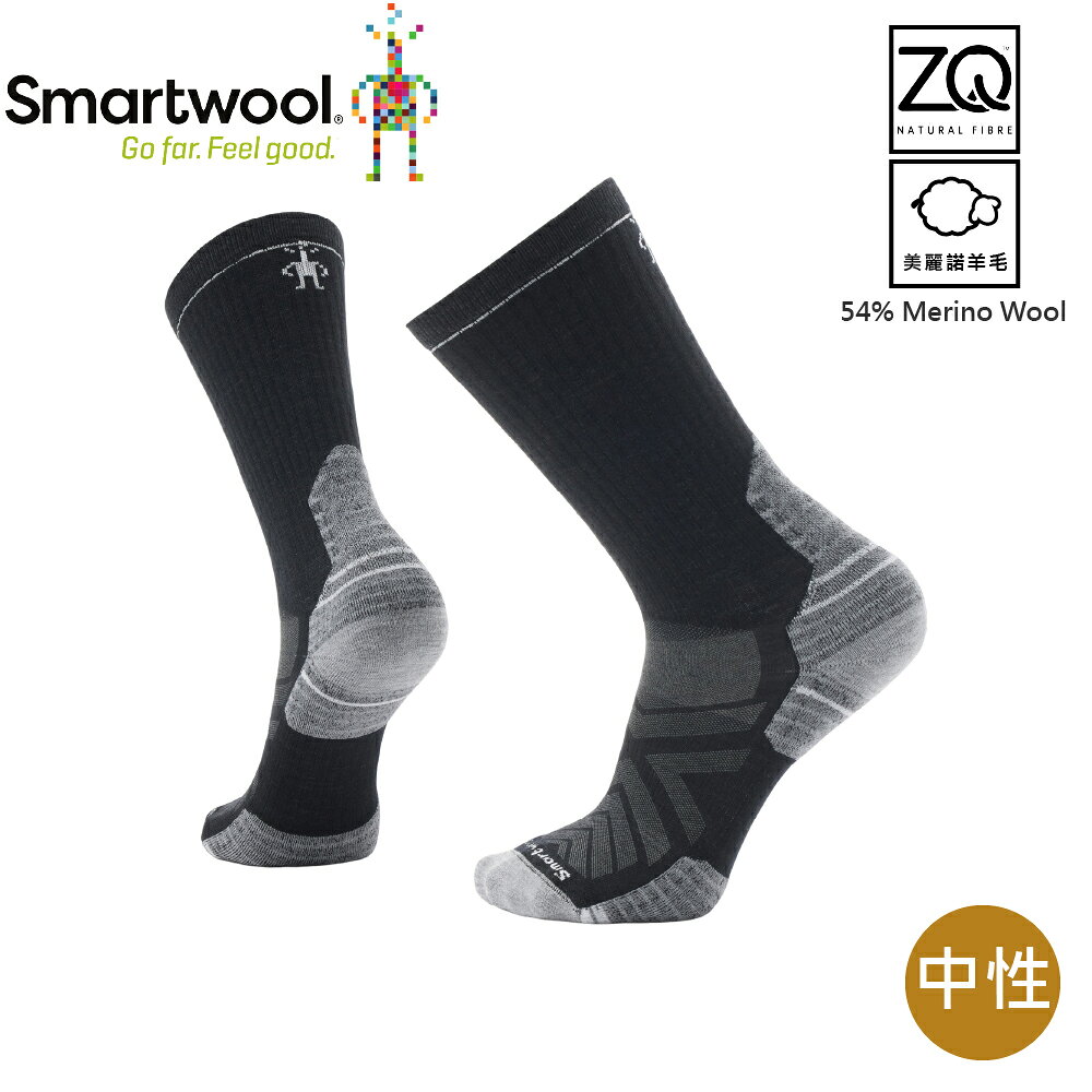 【SmartWool 美國 機能戶外局部輕量減震中長襪《黑色》】SW002492/美麗諾羊毛襪/健行襪/四分襪/吸濕排汗/防臭