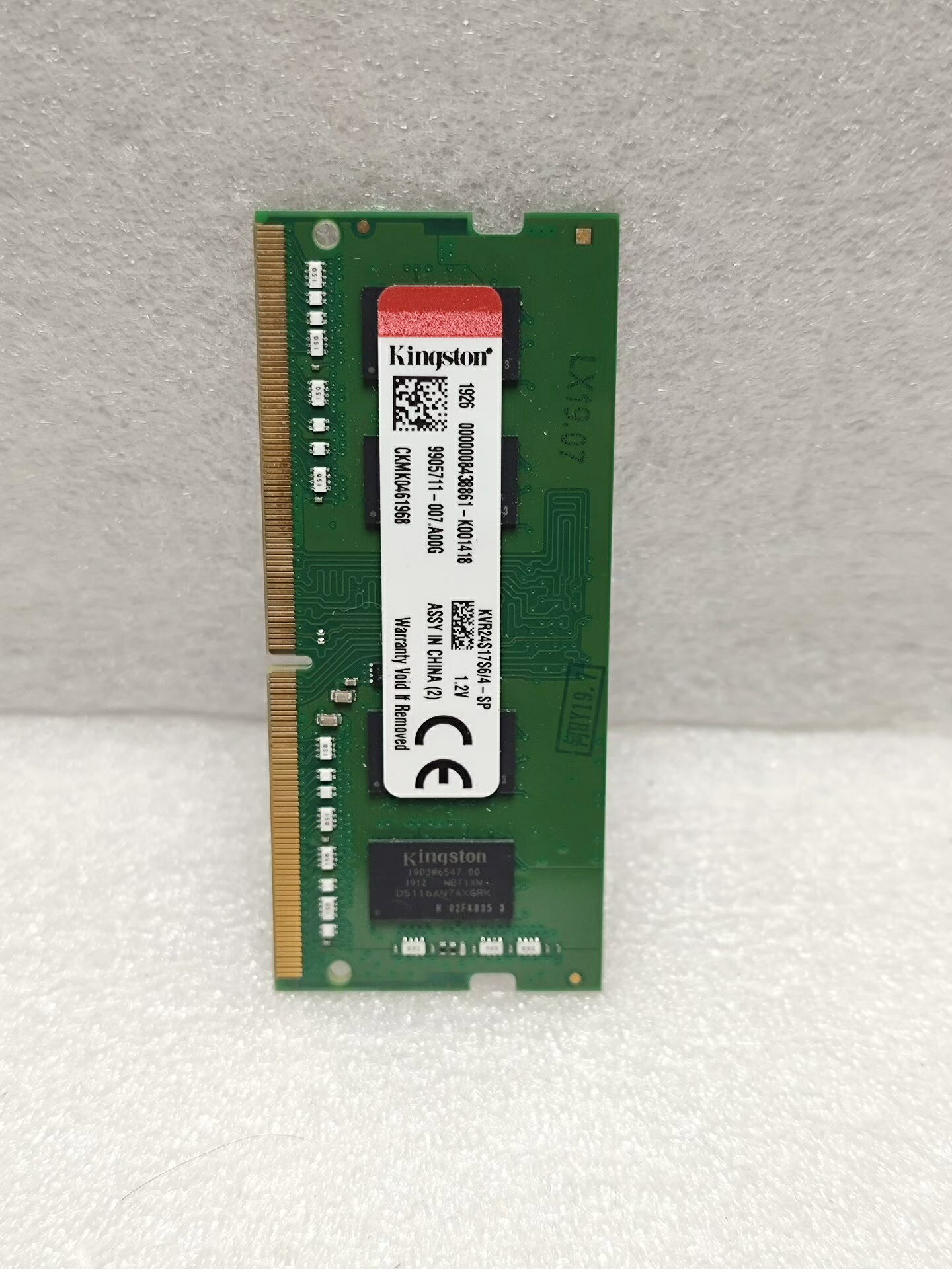 金士頓4G DDR4 2400 筆記型電腦記憶體條 筆電升級必備 實物拍攝 功能正常無暗病