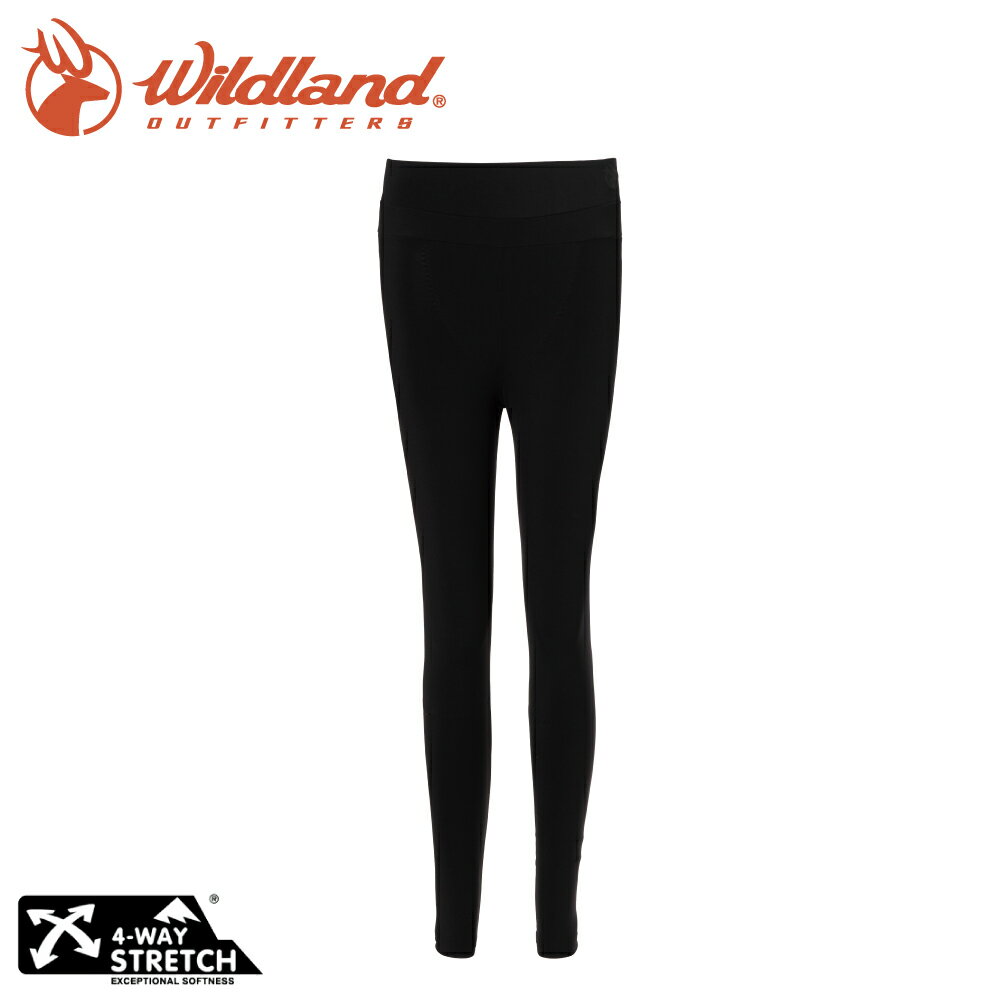 【Wildland 荒野 中性 收腿收腹提臀壓力褲《黑》】W2659/機能褲/內搭褲/束褲/緊身褲
