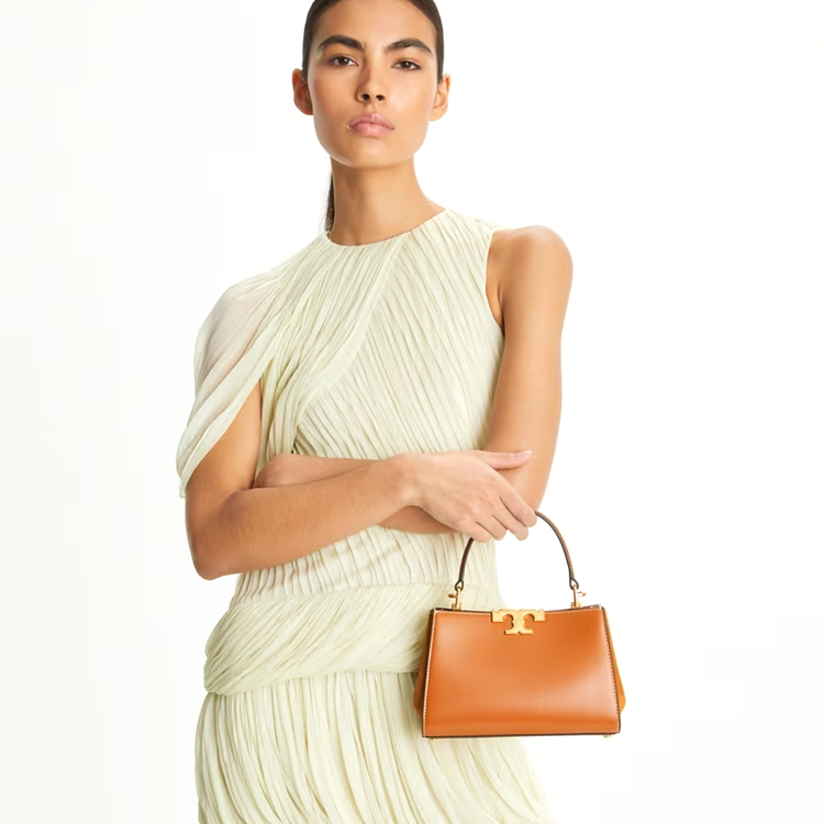 精選★TORY BURCH Eleanor 雙T Logo磁性按釦牛皮絨面皮迷你手提斜背包 154816(預購)~【母親節禮物★菲尼斯 國際精品3折起 春夏新品 換季下殺】 3
