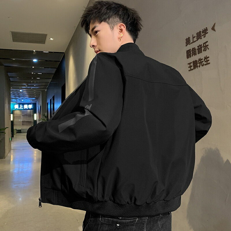 Week Store 男生外套夾克 春夏薄款夾克 防風外套 修身外套 工作夾克 夾克外套 騎車外套 運動外套 黑色外套