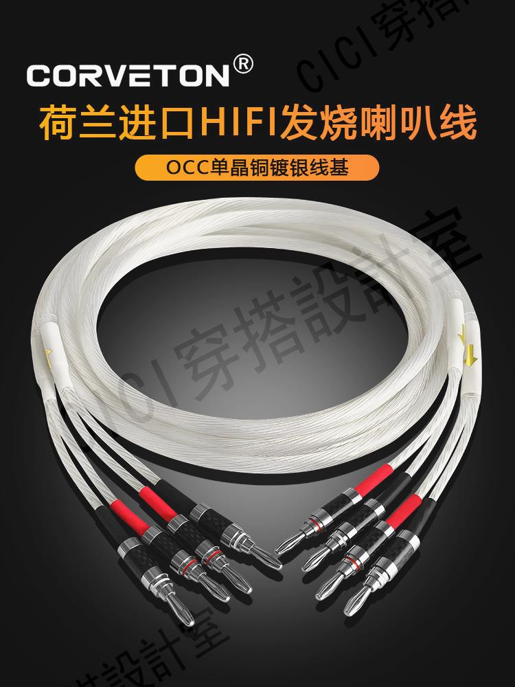 荷蘭進口純銀系列5NOCC單晶銅鍍銀發燒音響喇叭線 功放膽機音箱線【亞德機械五金家居】