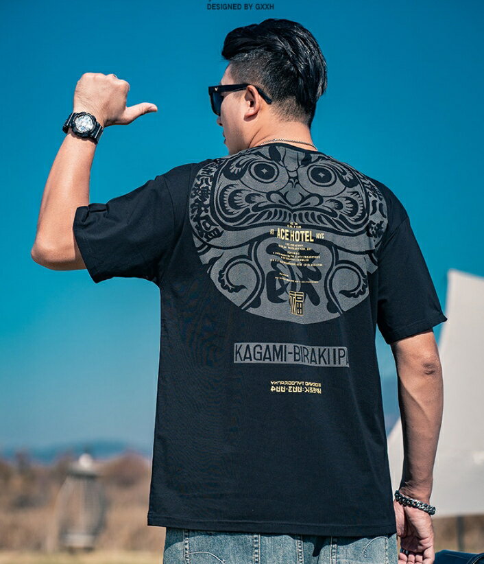 大尺碼男裝 短袖T恤 大尺碼T恤 圓領T恤 2XL~7XL 男潮服 櫻桃嚴選 個性t恤 加大尺碼 男短T 大碼t