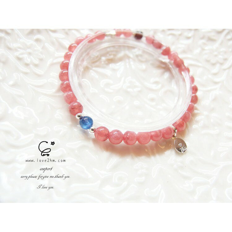 契紋/紅紋石/藍晶石/隨型石榴石/水晶手鍊/925純銀/ [晶晶工坊-love2hm]