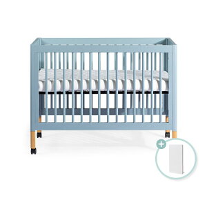 【預計6月下旬到貨】LEVANA Mini Color三合一嬰兒成長床(知更藍)+支撐棉床墊