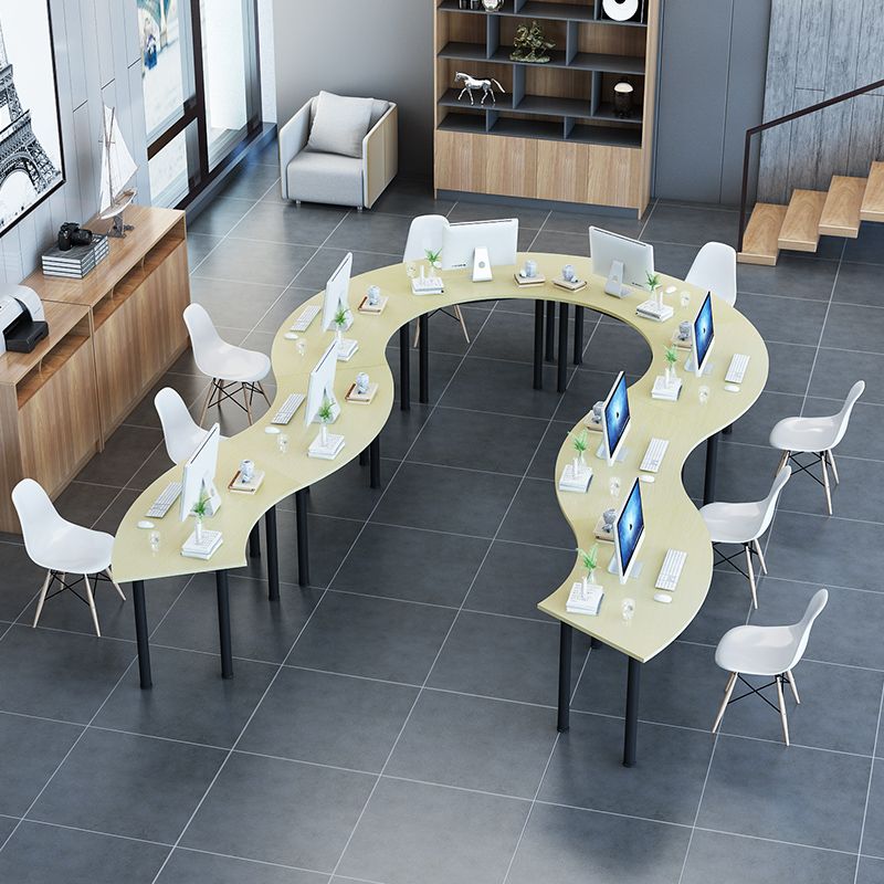 【免運】美雅閣| 新款拼接會議桌椅組合創意辦公桌橢圓洽談桌簡約現代學生培訓桌椅