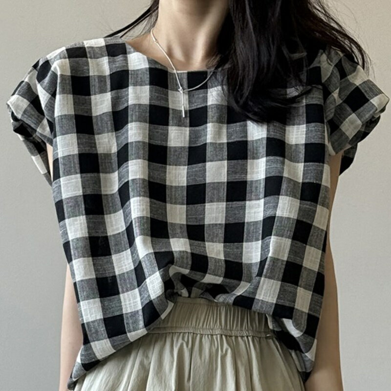 【米蘭精品】現貨+預購 法式寬鬆襯衫上衣短袖罩衫T恤大碼休閒女裝-休閒高級女上衣74ma85