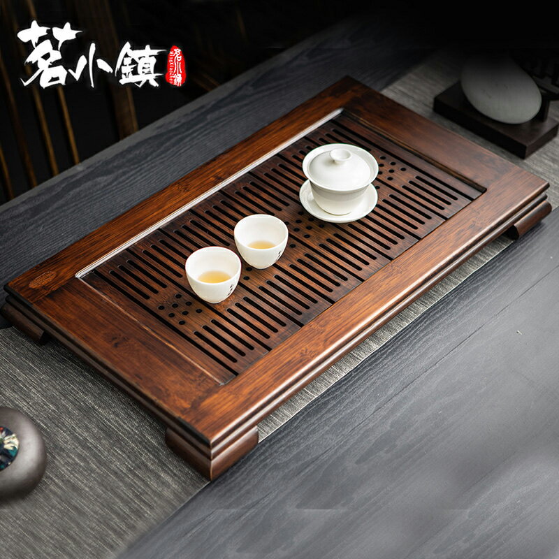 竹制茶盤家用托盤復古大小號茶座日式功夫茶具可儲水排水茶海茶臺