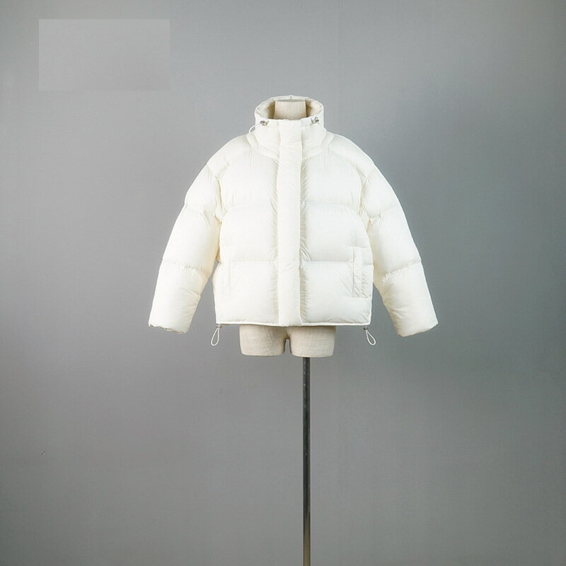 【巴黎精品】真 羽絨90%白鴨絨 輕羽絨服白鴨絨外套-冬季加厚保暖立領素面女外套4色a1dl22