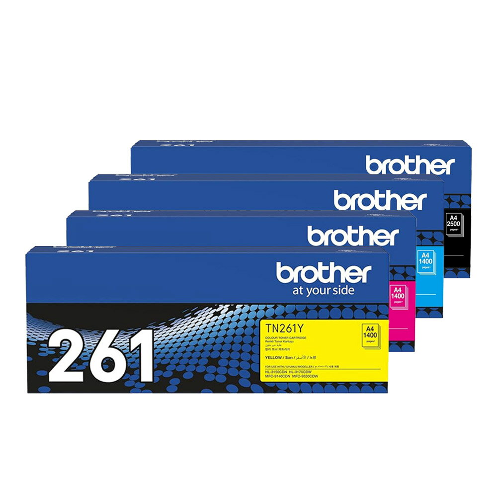Brother 四色一組 TN-261 原廠碳粉匣 適用 HL-3150CDN/HL-3170CDW/MFC-9140CDN/MFC-9330CDW