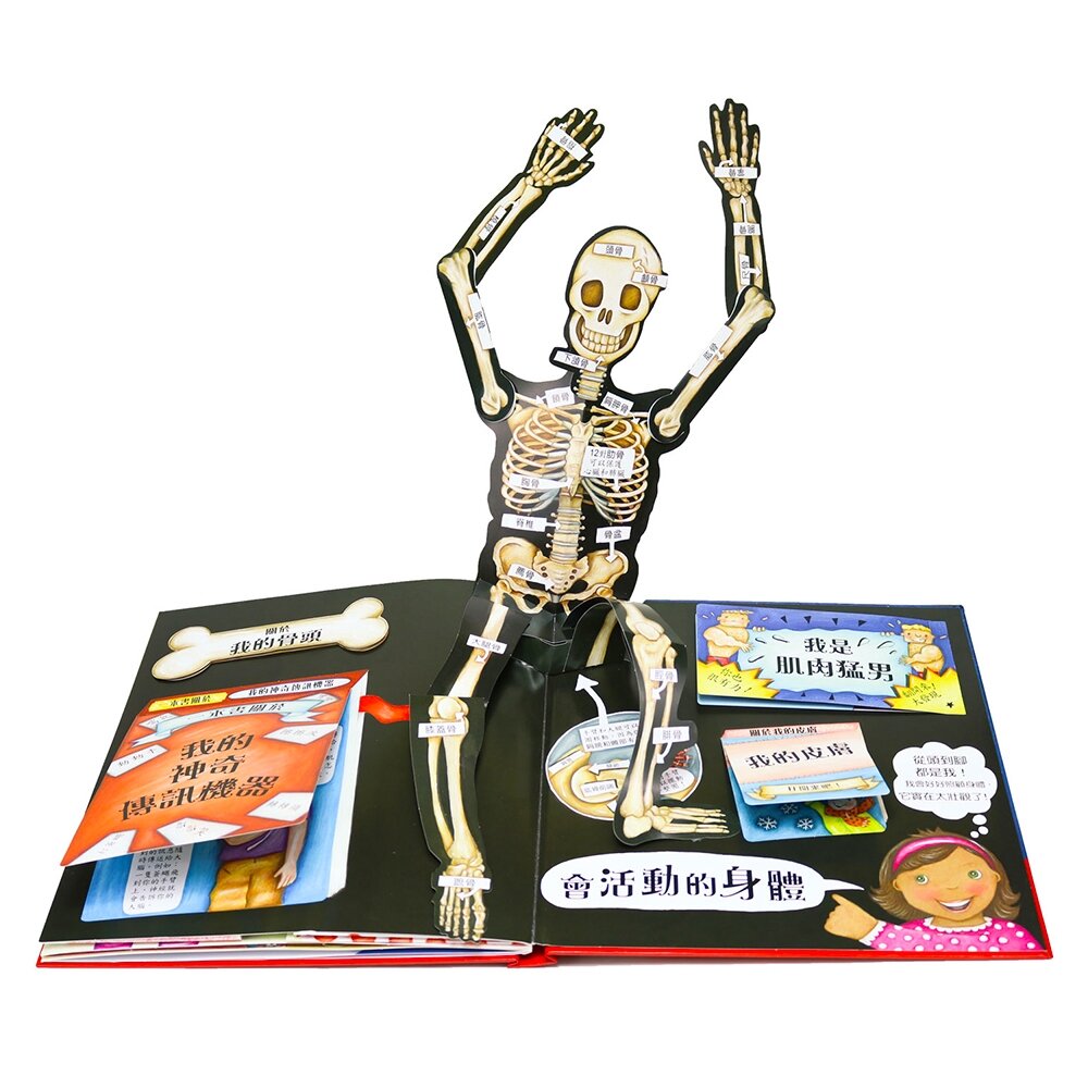 媽媽買 人體立體書 華碩文化 身體原來是這樣＋身體不可思議的祕密 3D互動機關 人體百科 親子共讀 3-8歲 5