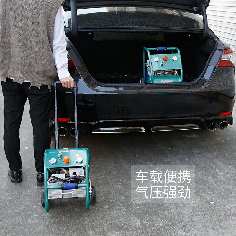 {可打統編 最低價}藤原空壓機小型便攜式高壓空氣壓縮機儲氣罐低音打氣220v無油氣泵 3