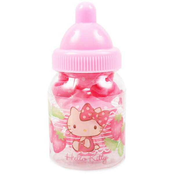 【震撼精品百貨】Hello Kitty 凱蒂貓 HELLO KITTY兒童髮飾組附奶瓶造型收納罐(粉紅) 震撼日式精品百貨