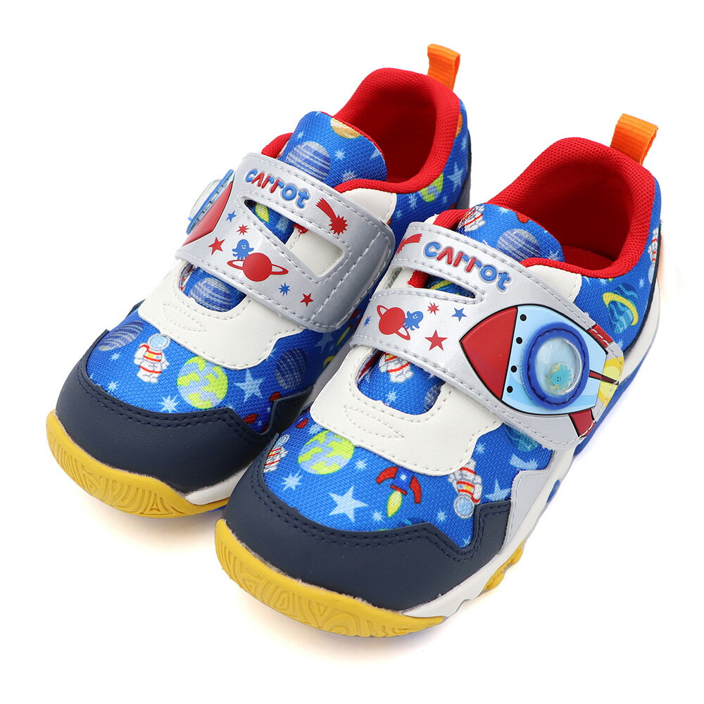 MoonStar 日本月星 CR 速乾運動鞋 太空圖案 中童 藍 R8481 (CRC23185)