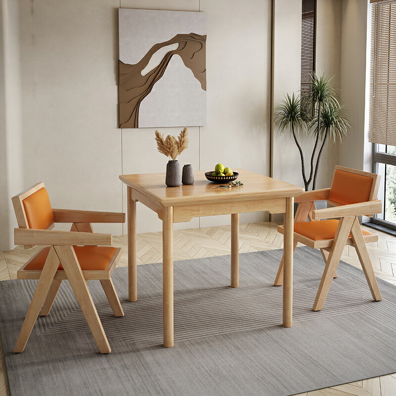 餐桌 ● 簡約現代實木 方桌小戶型 家用 餐桌 椅北歐餐廳休閑洽談正方形小桌子