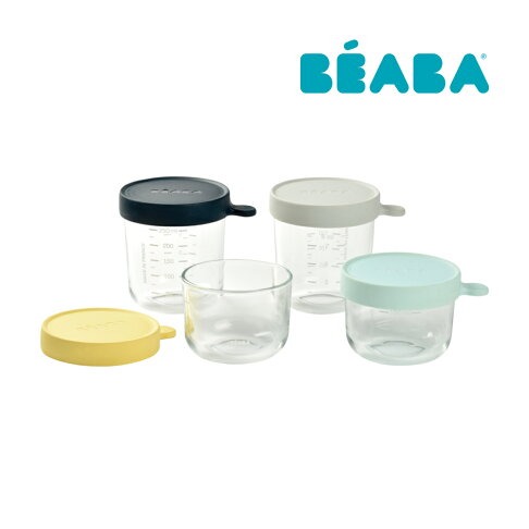 BEABA 玻璃食物儲存罐4件組-(150mlx2+250mlx2 ) ★愛兒麗婦幼用品★