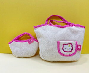 【震撼精品百貨】Hello Kitty 凱蒂貓 Sanrio HELLO KITTY手提袋/收納袋-白#09369 震撼日式精品百貨