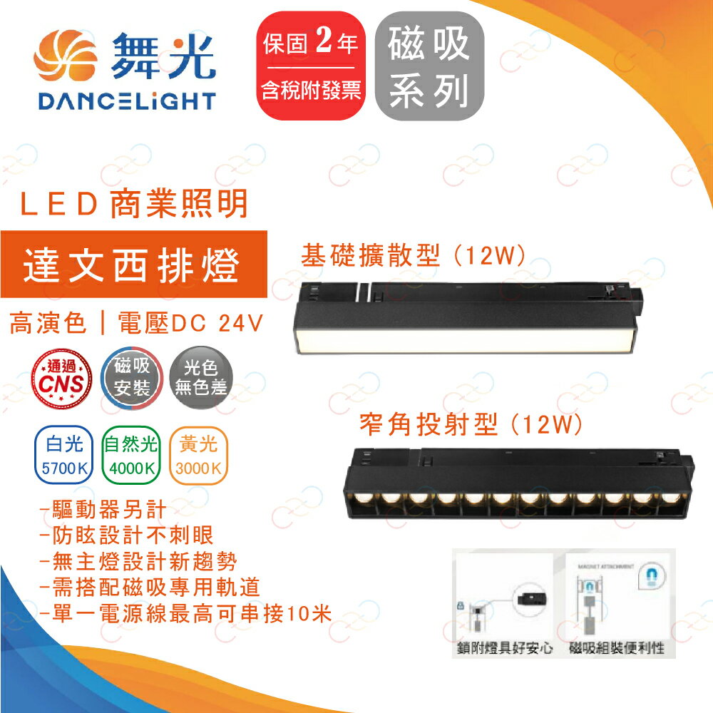 舞光 LED 磁吸排燈 達文西系列 達文西磁吸排燈 聚光排燈 廣角排燈 磁吸軌道燈 附發票 保固二年