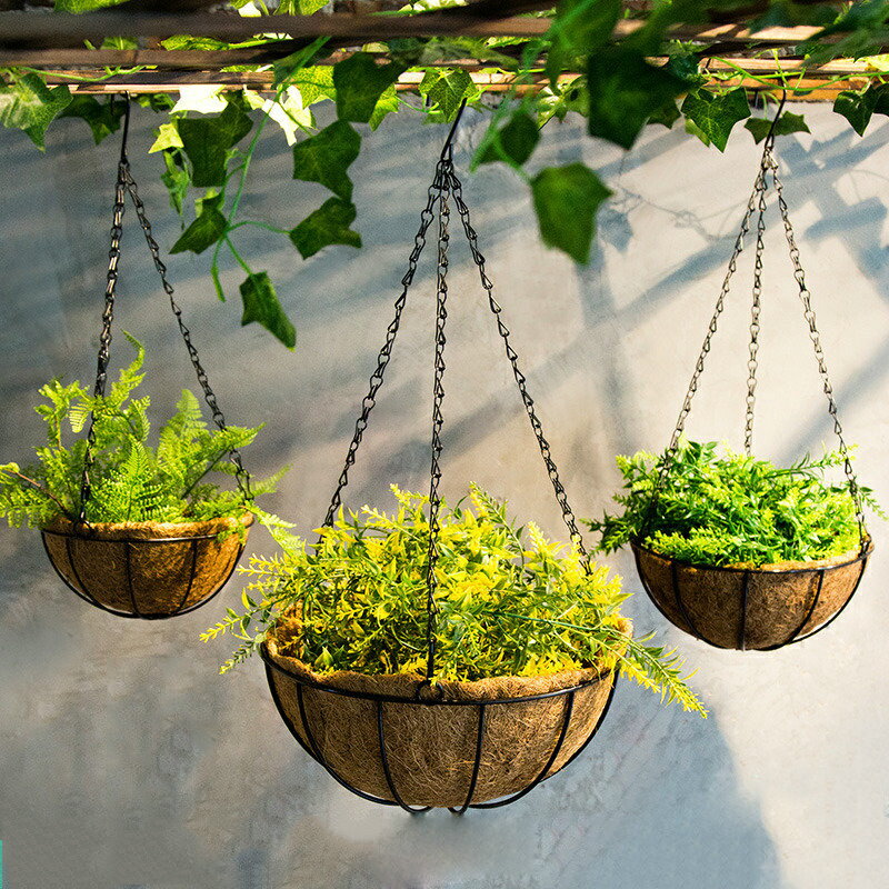 創意幼兒園餐廳天花板裝飾墻面墻壁空中花盆吊飾屋頂掛飾植物吊籃
