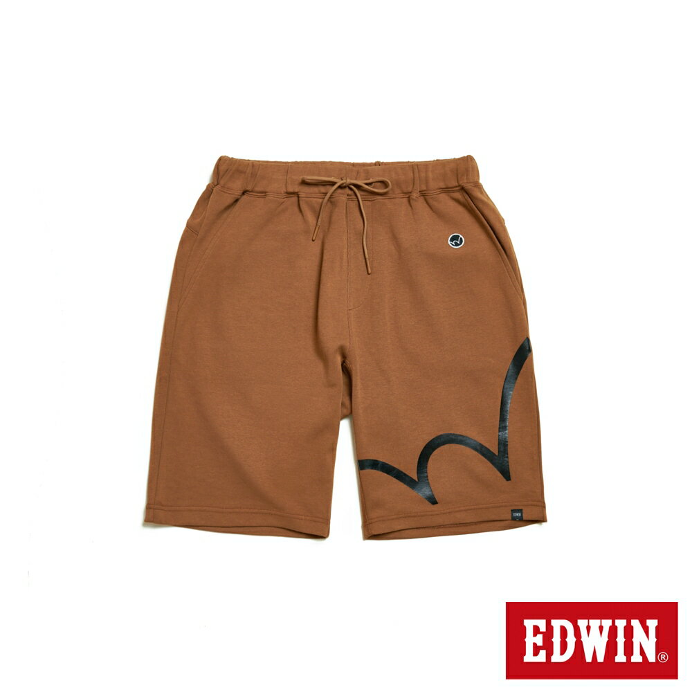 EDWIN 吸濕排汗涼感休閒短褲-男款 咖啡色