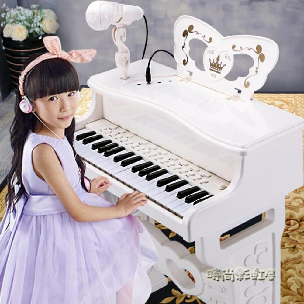 鑫樂兒童電子琴帶麥克風初學寶寶多功能鋼琴玩具禮物1-3-6-8歲MBS「時尚彩虹屋」