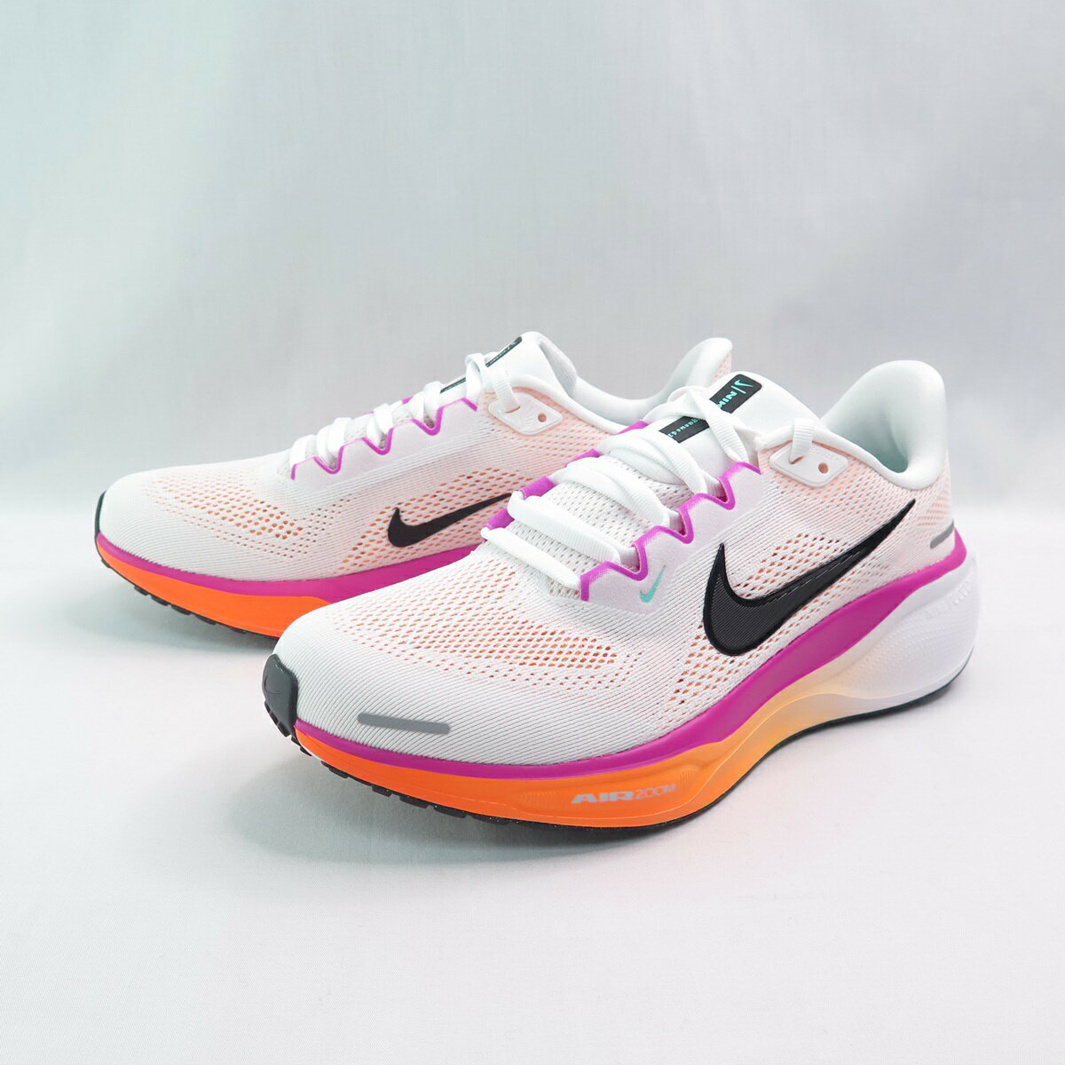 NIKE FD2723120 W Air Zoom Pegasus 41 男女慢跑鞋 白/火焰粉橘 iSport愛運動