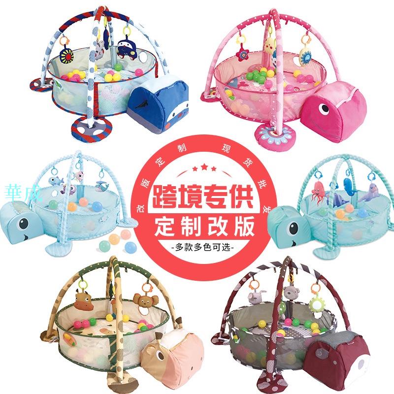 嬰兒海洋球圍欄池健身架玩具多功能海洋球遊戲毯亞馬遜跨境批發
