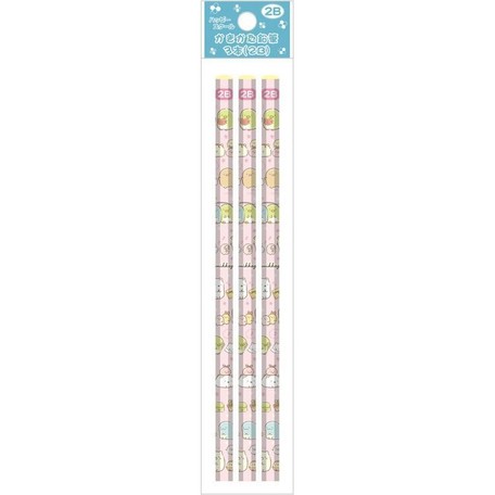 大賀屋 日本製 角落生物 六角鉛筆 三入 2B 鉛筆 文具 辦公 角落小夥伴 San-x 正版 J00015850