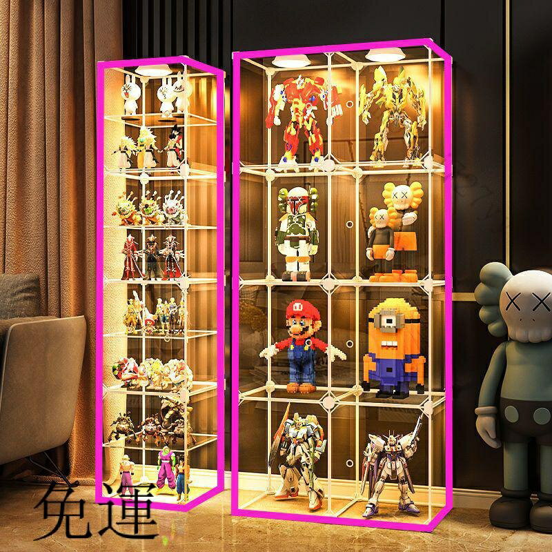 快速出貨 附發票 工廠現貨 免運 含發票 手辦樂高展示櫃 擺件 模型收納盒大容量透明櫃子 模型櫃玩具展示架