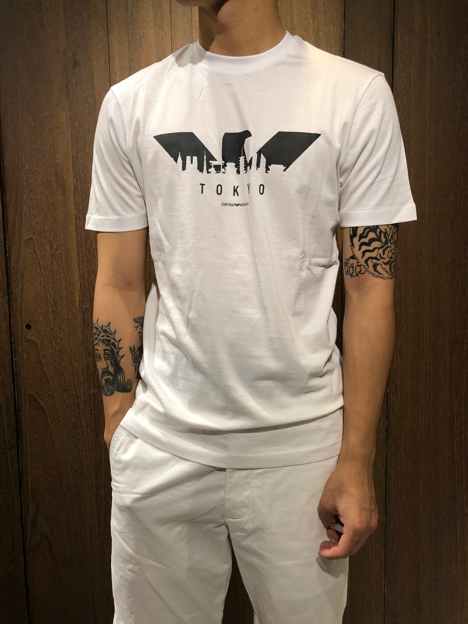美國百分百【全新真品】 Armani Exchange 短袖 EA T恤 英文 logo T-shirt 男 AL68 1