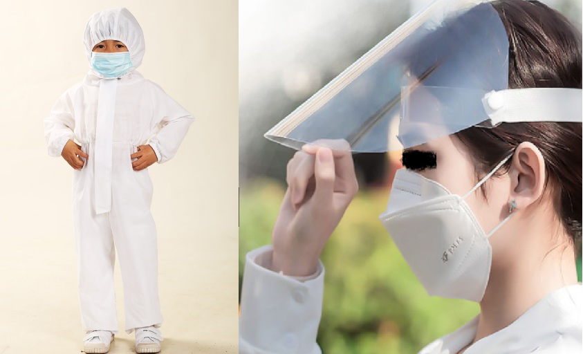臺灣出貨小孩防護服+小孩面罩組 兒童防護服小孩防護衣小孩隔離衣兒童防護衣兒童隔離衣小號隔離衣小號隔離服小號隔離衣小號隔離服小孩防塵衣