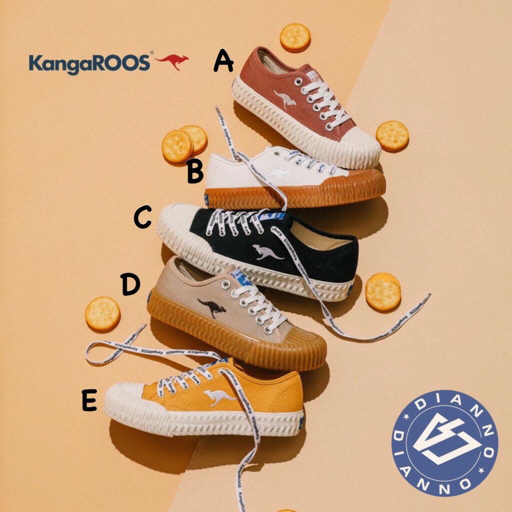 帝安諾-實體店面 KangaRoos KANGOL 袋鼠 職人手工硫化鞋 帆布鞋 餅乾鞋**