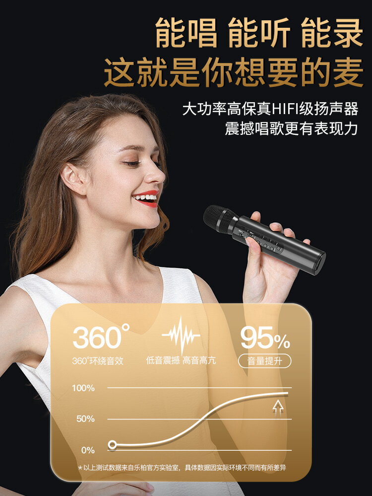 話筒音響一體麥克風全民K歌神器無線藍芽家用唱歌兒童電視家庭Ktv 夢露日記