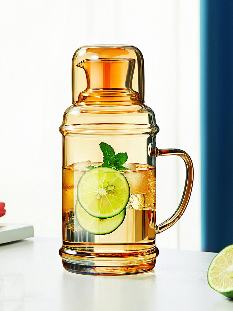 【限時折扣】玻璃冷水壺耐高溫家用大容量復古涼水杯儲水瓶涼白