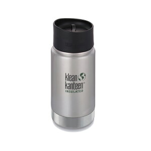 【Klean Kanteen】12oz不鏽鋼寬口咖啡蓋保溫瓶-原鋼色