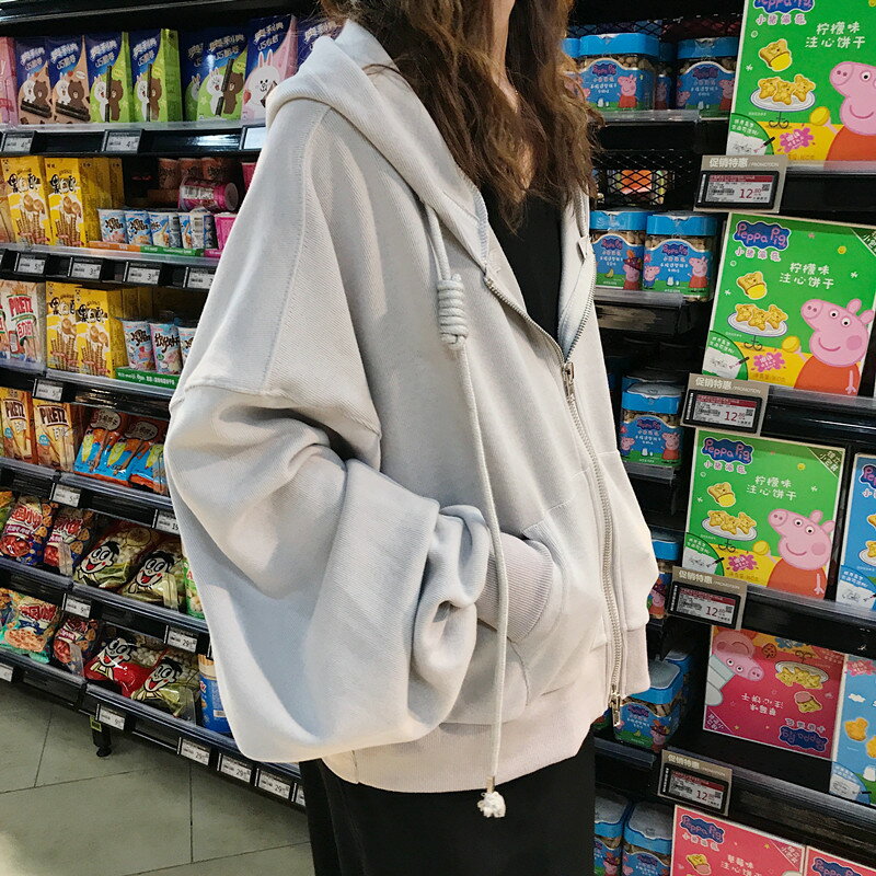 ins超火cec衛衣女秋季韓版潮原宿bf慵懶風連帽寬松外套上衣服