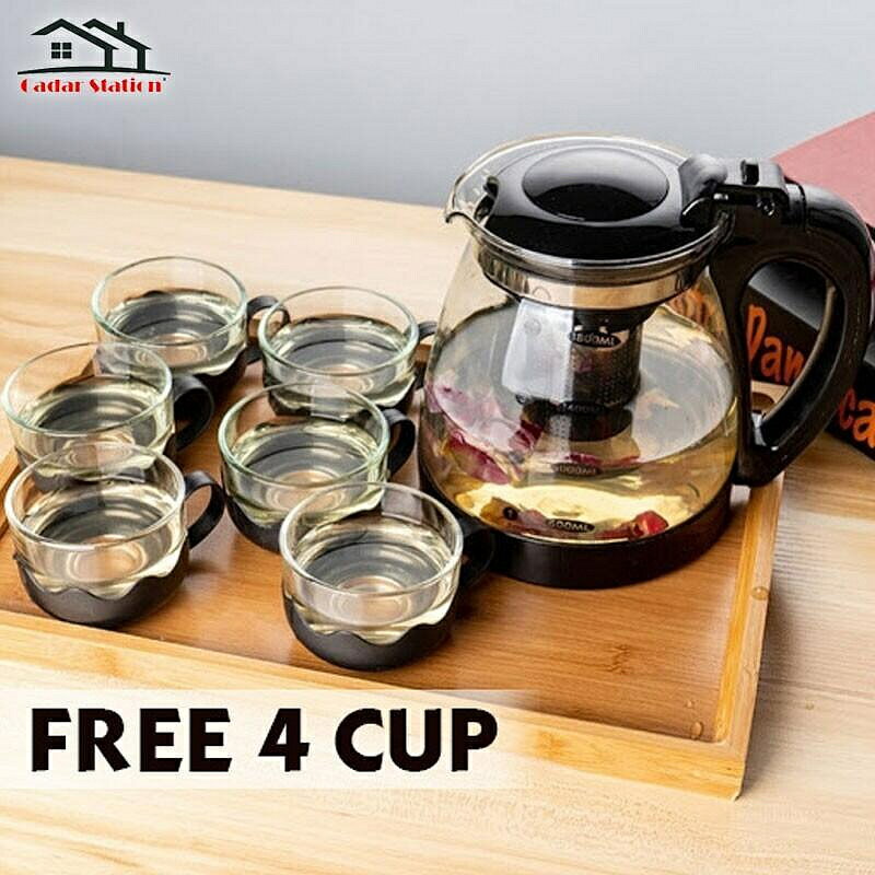 （咖啡用品與配件）Cs 1.5l 玻璃茶壺咖啡機 4 杯