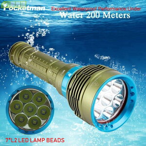 專業IPX8防水強大超亮LED潛水手電筒潛水員燈LED水下手電筒燈Lanterna