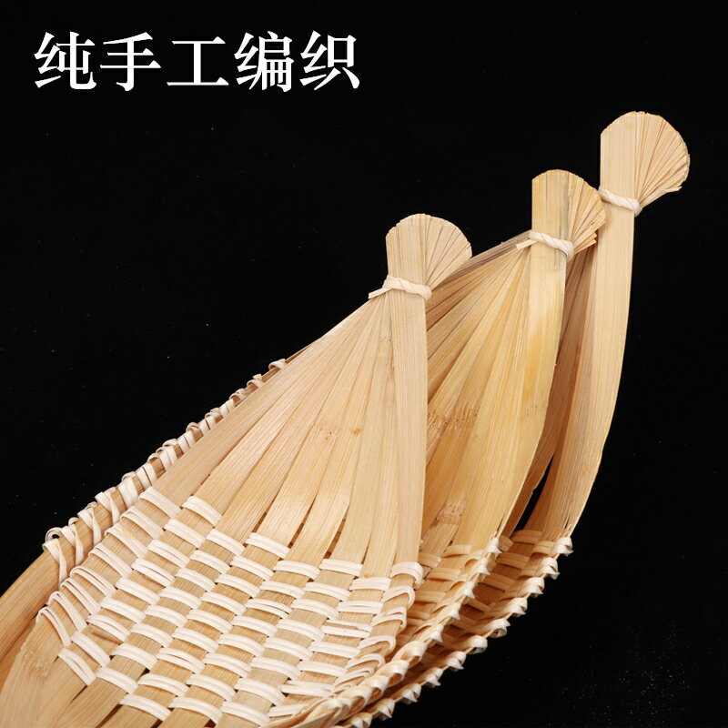 刺身裝飾品竹編盤點心羊角天婦羅炸物籃水果盛器盤油炸竹制籃子碟 2
