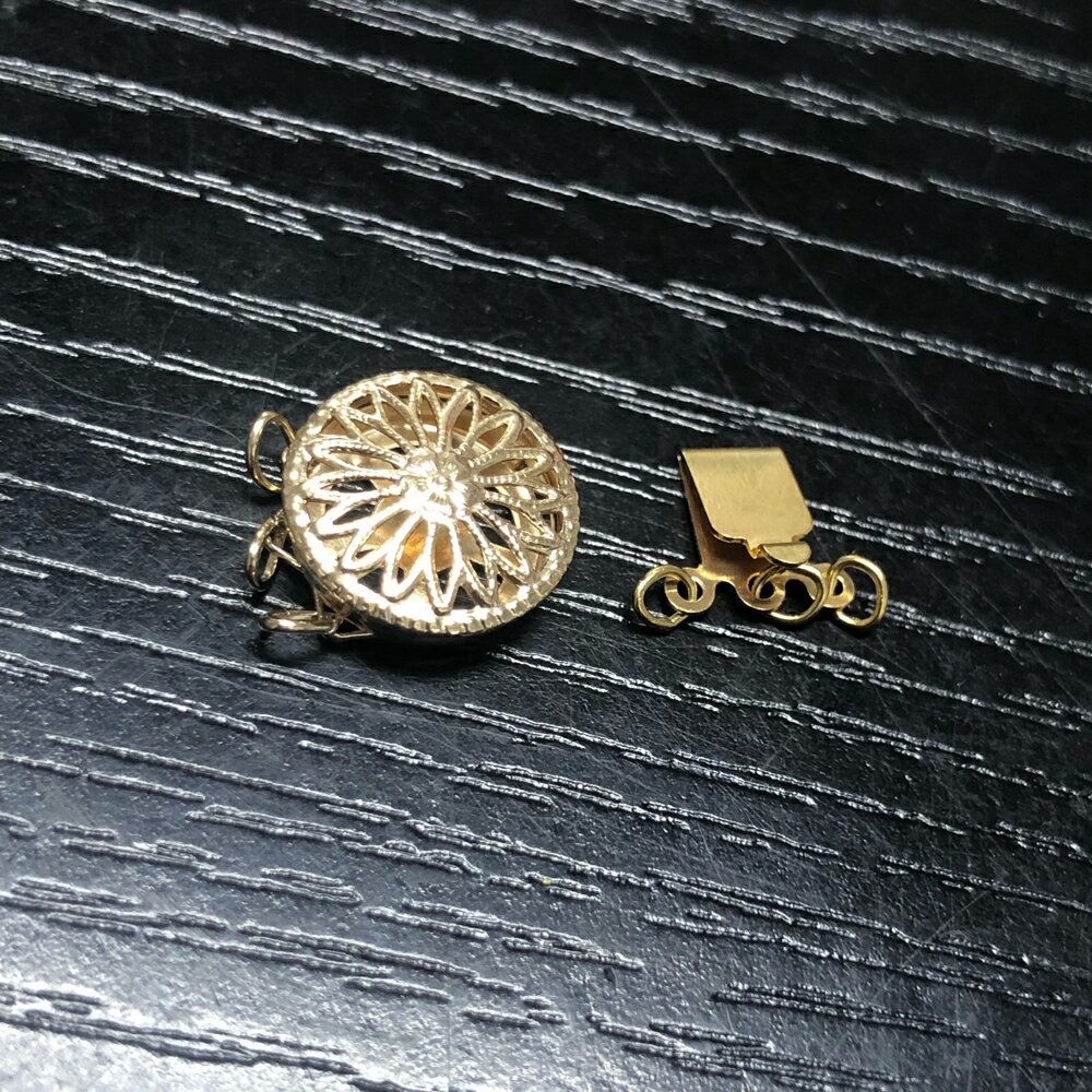 美國14K包金扣配件空托 項鏈扣手鏈扣單排扣 2排扣 3排扣 diy配件 2