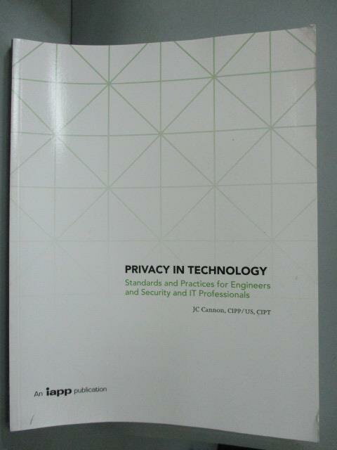 【書寶二手書T9／原文書_YHS】Privacy in Technology_J. C. Cannon