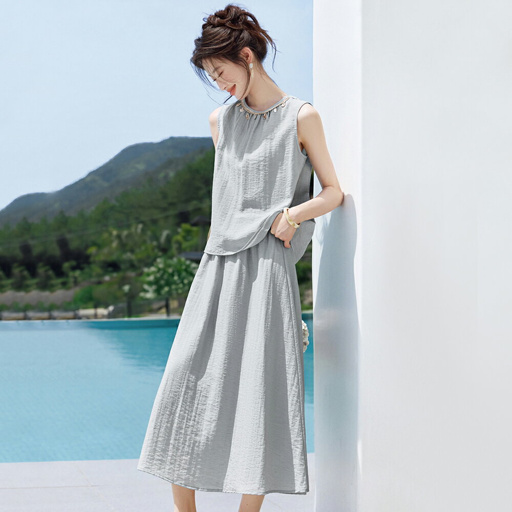 ＊ORead＊韓版亞麻半身裙兩件套(圖片色S~2XL)