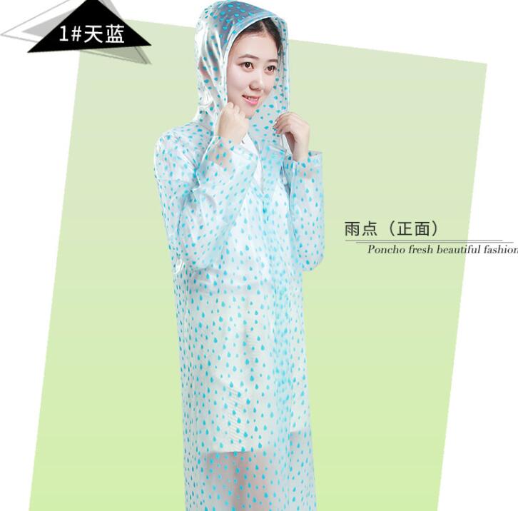 雨衣時尚透明風長款防水戶外行走旅遊雨披波點便攜男女 雙11全館免運