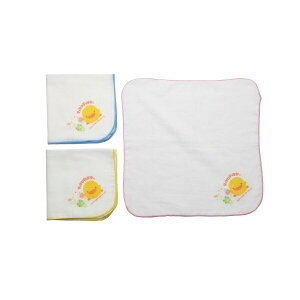 黃色小鴨 紗布手帕3入 100%純棉紗布製成，質地柔軟、細緻4713627816300