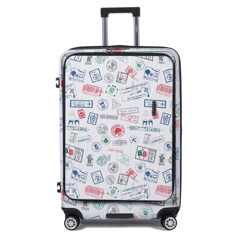 【Alldma鷗德馬】29吋台味郵戳雙開箱、防爆拉鏈、避震雙排輪、TSA海關鎖、鋁合金拉桿、可加大 美的三次方 0