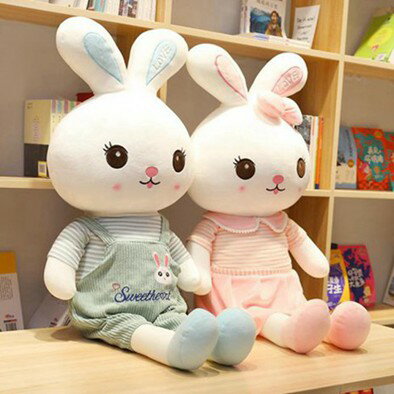 玩偶公仔 兔子毛絨玩具小白兔子玩偶布娃娃女可愛睡覺超萌公仔床上抱枕女孩JY 雙十一購物節