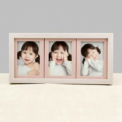 相框 三連框5寸6寸7寸兒童連體相框木紋兒童照片組合掛墻正韓擺臺創意 雙十一購物節