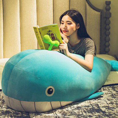 可愛鯨魚毛絨玩具ins網紅超軟抱枕陪你睡公仔布娃娃大號床上玩偶YJT 萬事屋 雙十一購物節