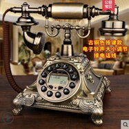 仿古電話機歐式復古老式旋轉歐美式田園家用電話座機新款 萬事屋 雙十一購物節