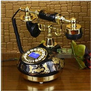 TQJ正品陶瓷復古電話機/仿古電話機/黑色經典固定電話座機 萬事屋 雙十一購物節
